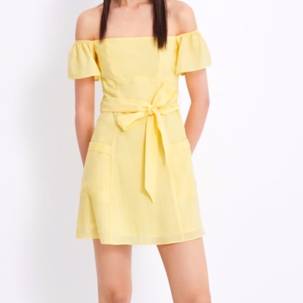 New Zara off shoulder a-line dress with pockets